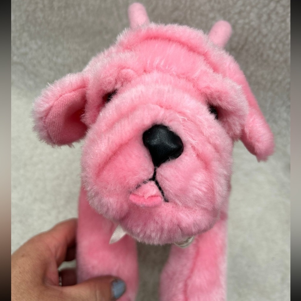 Olly & Friends pink puppy plush purse bag toy 12"